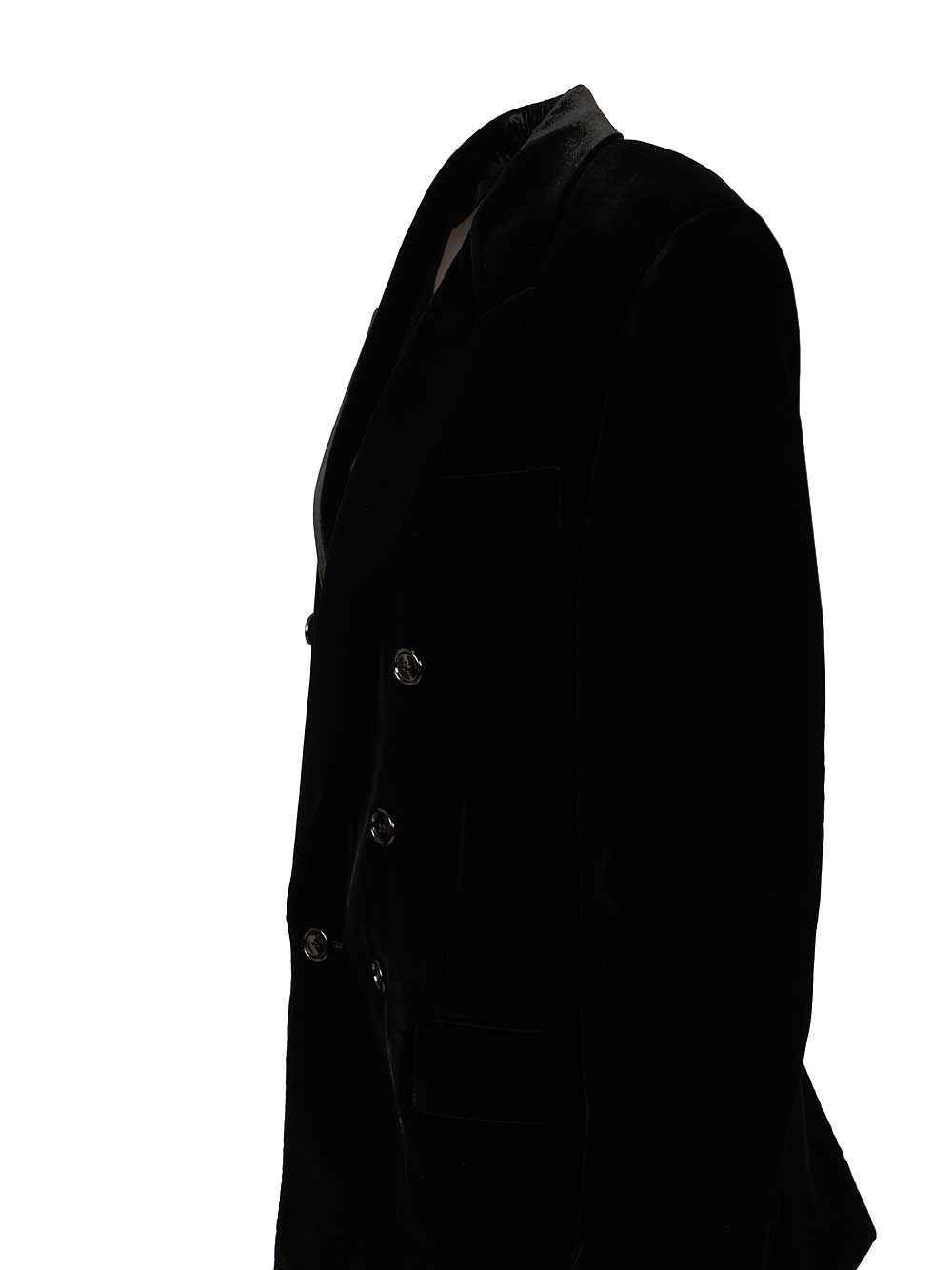 Saint Laurent Cassandre Double-Breasted Jacket Jackets - Black | da97bec08ddd58890e4927707e0b54d14c9f134c