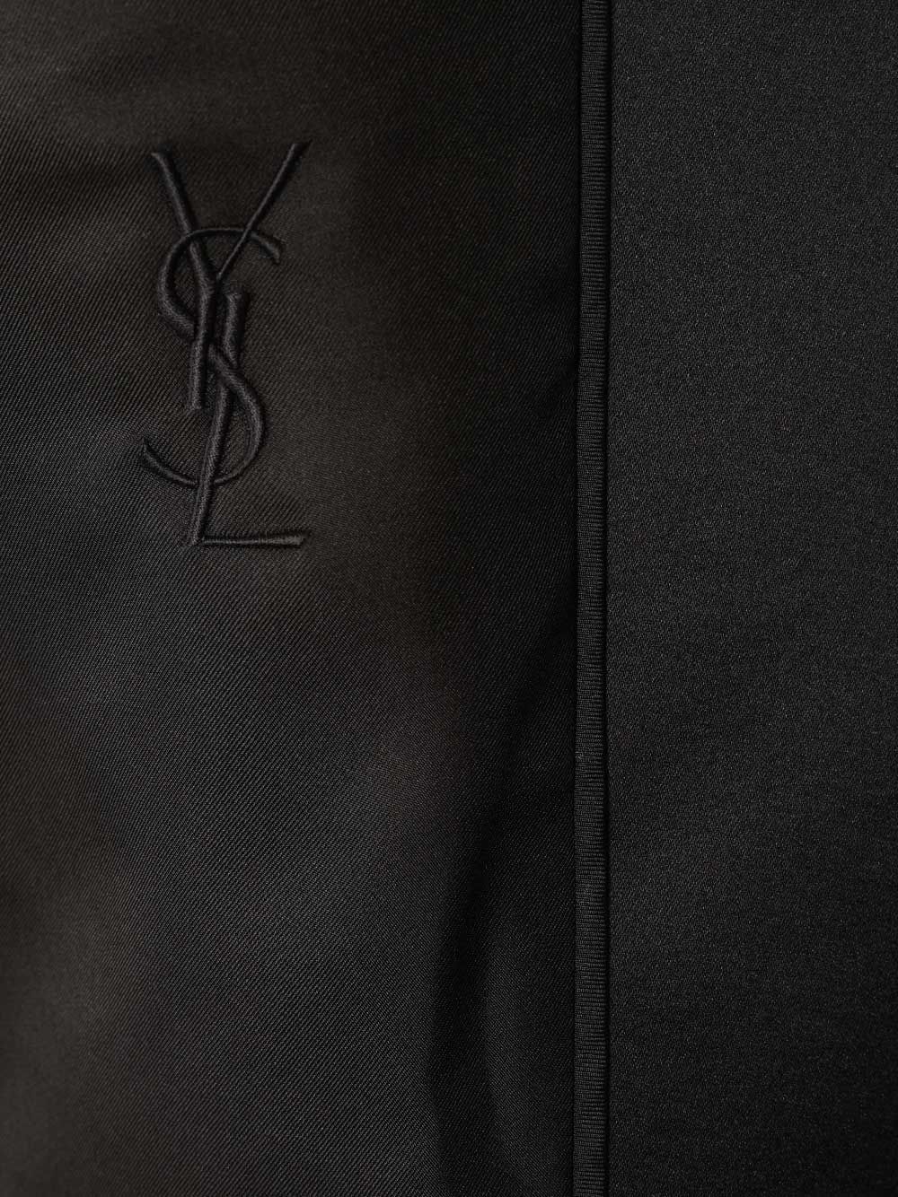 Saint Laurent Cassandre Double-Breasted Jacket Jackets - Black | 7a21f3940adedf7332feb75cac813dae1840ec61