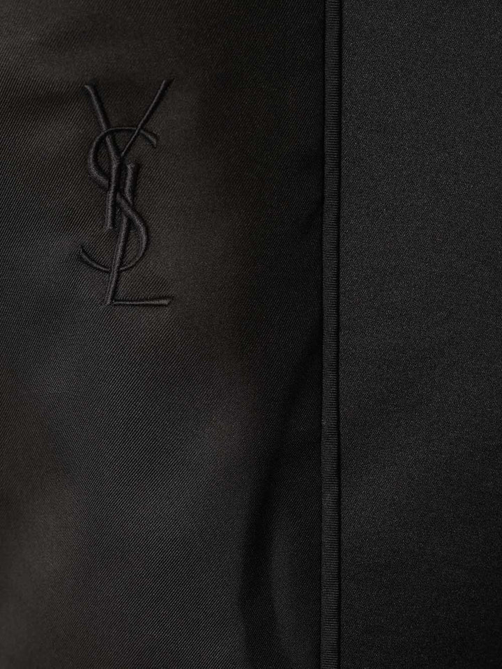 Saint Laurent Cassandre Double-Breasted Jacket Jackets - Black | 7a21f3940adedf7332feb75cac813dae1840ec61