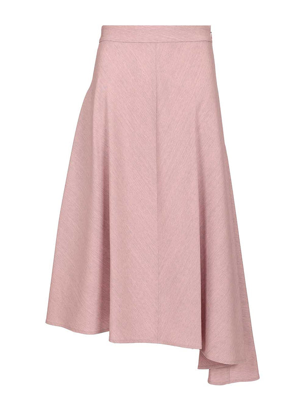 Asymmetrical Wool Skirt Skirts Rose