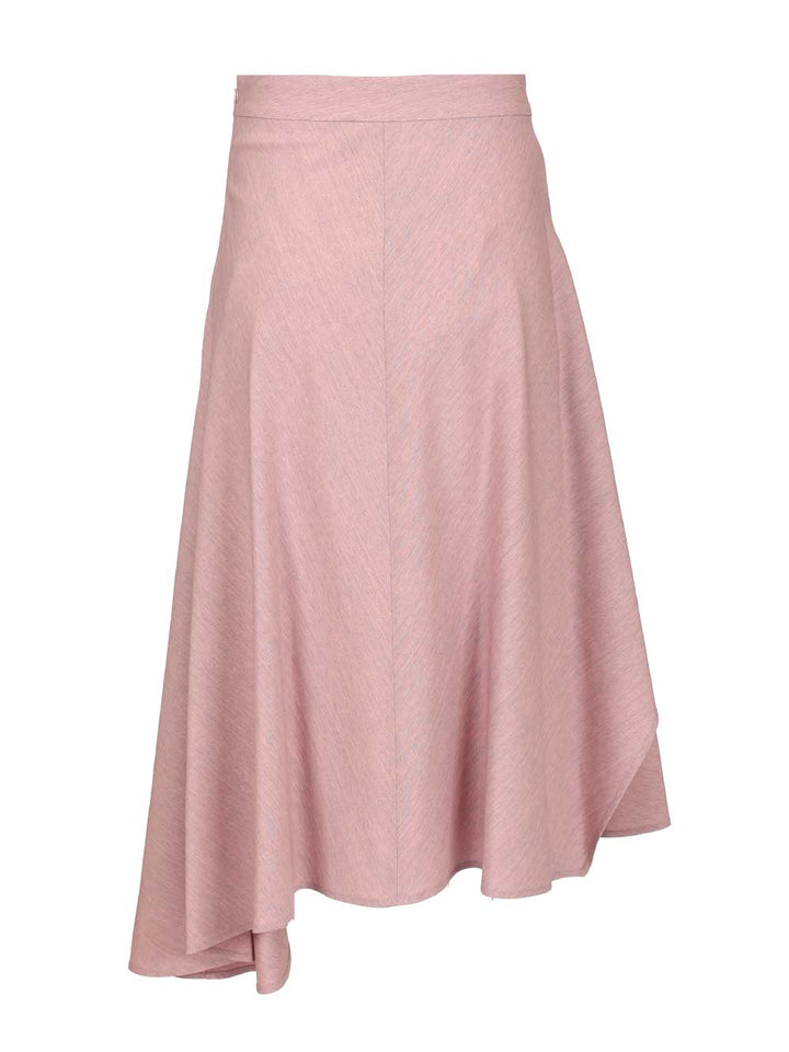 Retori Asymmetrical Wool Skirt Skirts - Rose | 0e242f4c590a6f3429ae8b90479704e1724cad9e