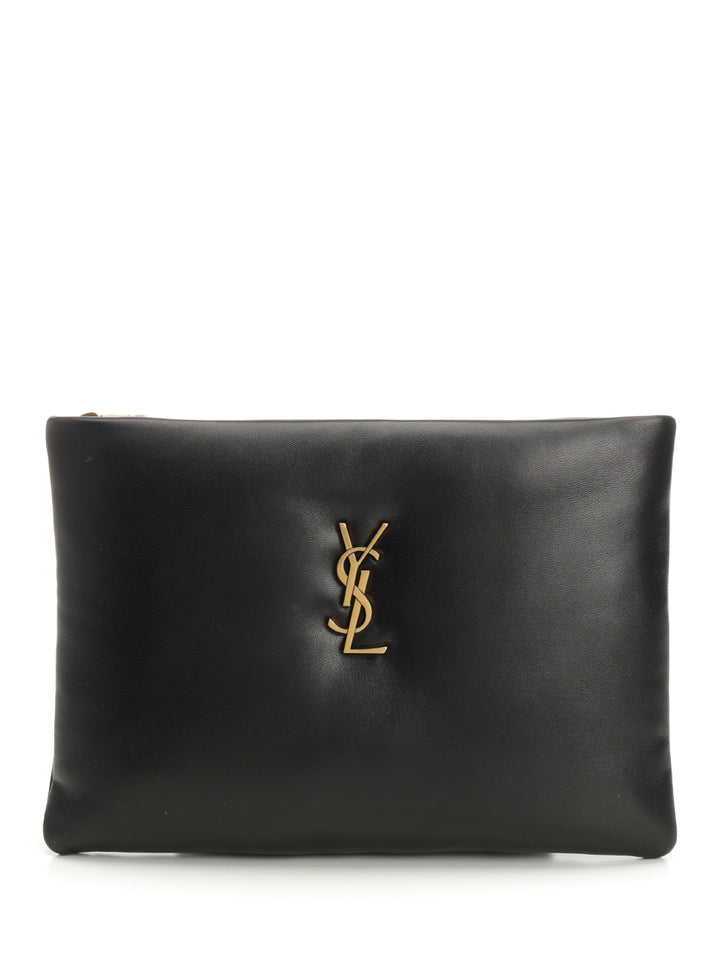 Saint Laurent Calypso Pillow Leather Clutch Small leather goods - Black | 04098f8cfb34e50644aa0999359448703c8b65a4