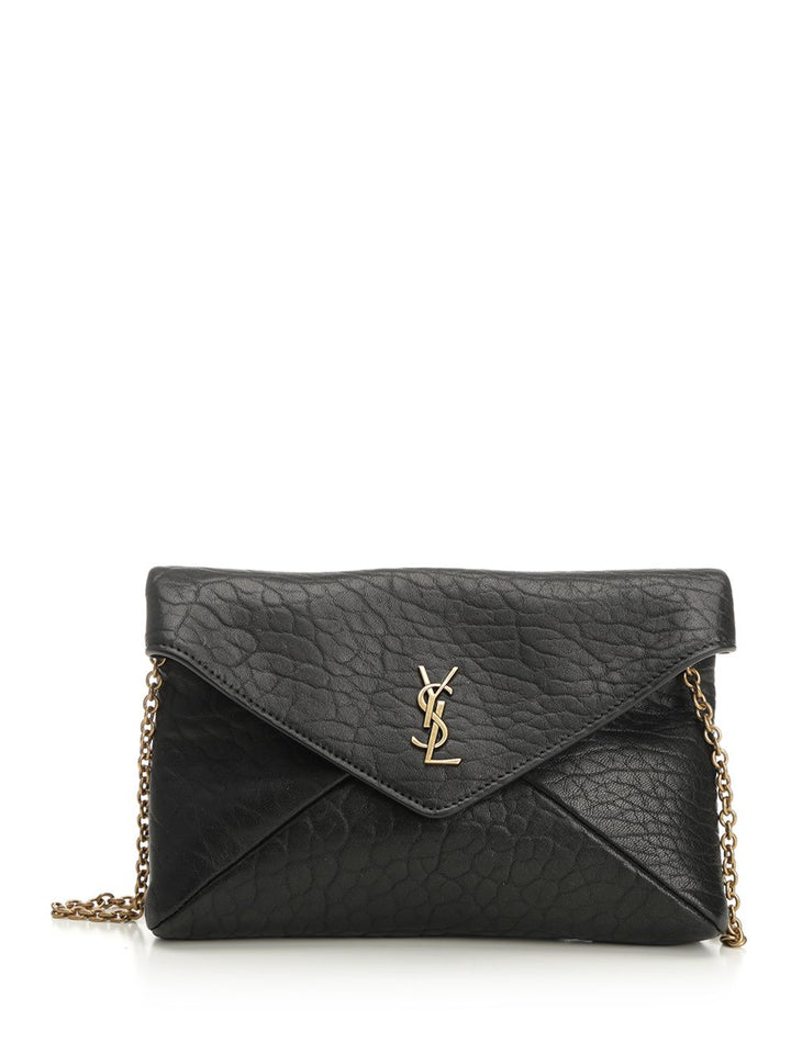 Saint Laurent Cassandre Chain Clutch Clutches - Black | 77d38211cfcd97c2627ad705158ca0804518c288