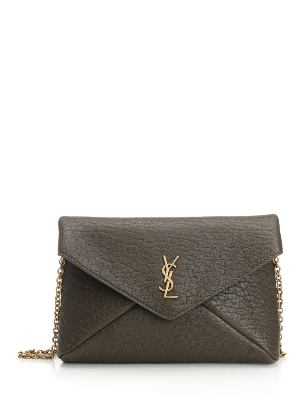 Saint Laurent Cassandre Chain Clutch Clutches - Green | 6584a3c6faf2b72b3bda67b8319d84a3d282e211