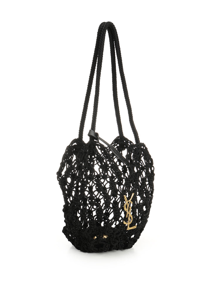 Saint Laurent Crochet Hobo Bag Shoulder Bags - Black | a35f6eb90dcfeffe31b69da804d15c67eb31c4f7