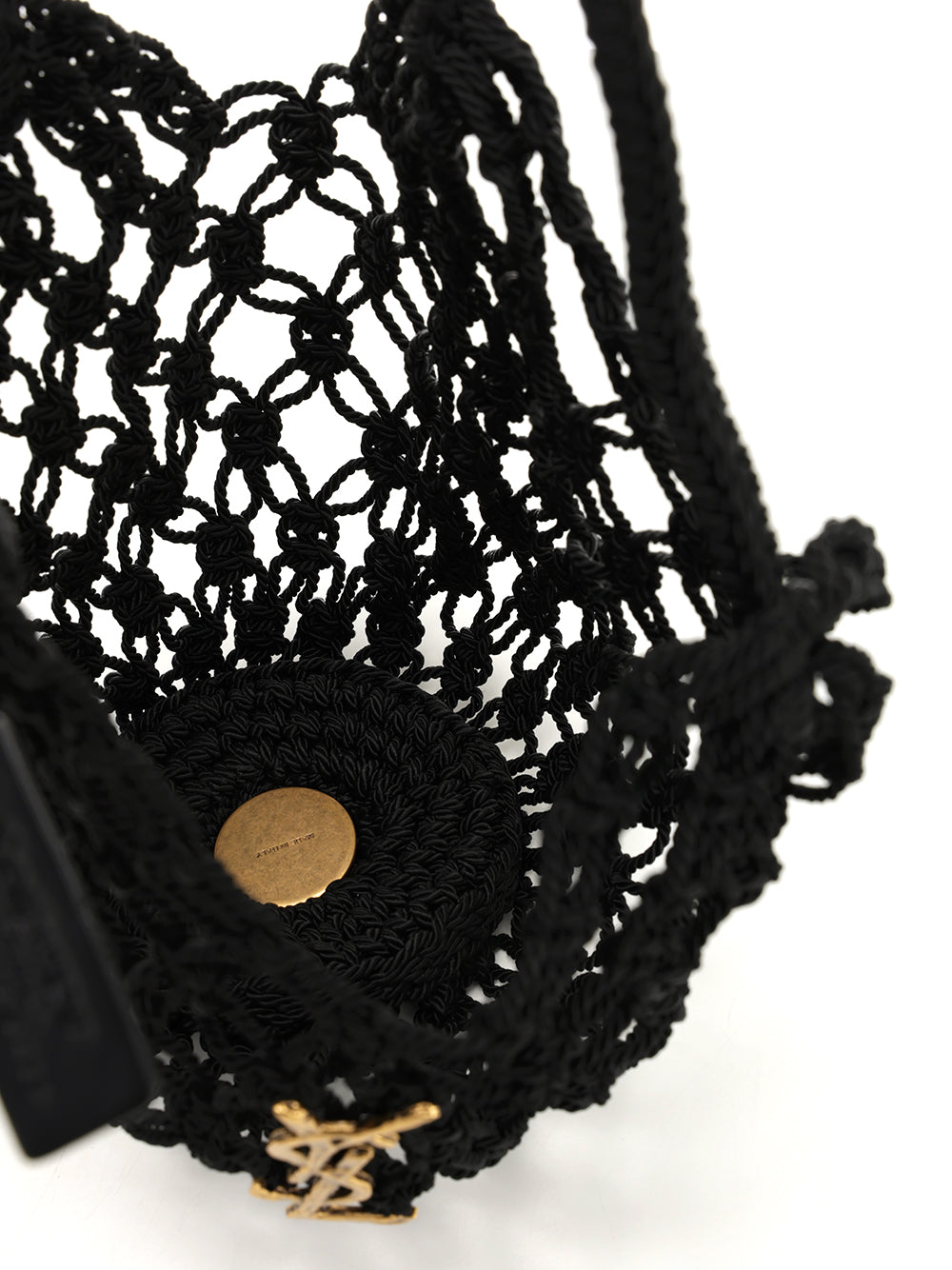 Saint Laurent Crochet Hobo Bag Shoulder Bags - Black | aa6bb68d6286d4c0a80ae6bfc78637e6bedd002b