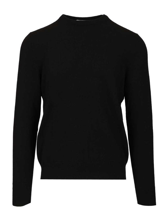 Crew Neck Wool Sweater Knitwear Black