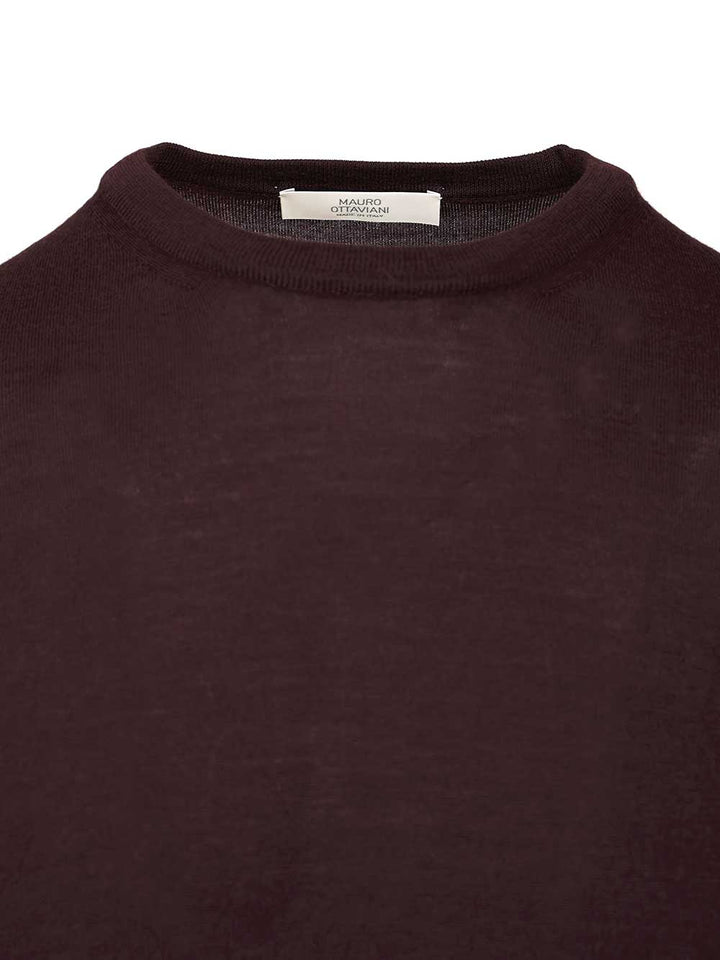 Mauro Ottaviani Crew Neck Sweater Knitwear - Brown | be4c51ec5d7520f14fb4df13f91e730facf32d80