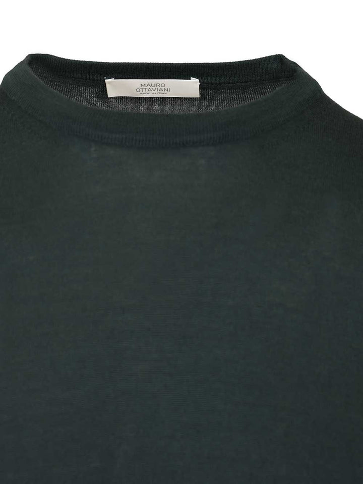 Mauro Ottaviani Crew Neck Sweater Knitwear - Green | 5a9697c1313f8e8941e8aaad61d4ef20319bfd21