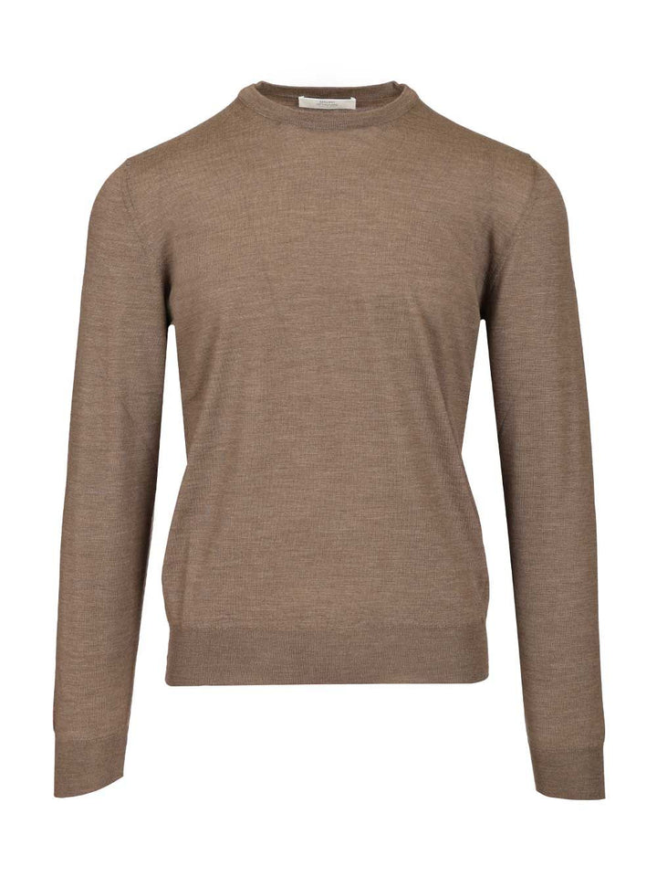 Mauro Ottaviani Crew Neck Sweater Knitwear - Beige | 14c1375425eddcfeb9d0921b0586dd7b1310dc77