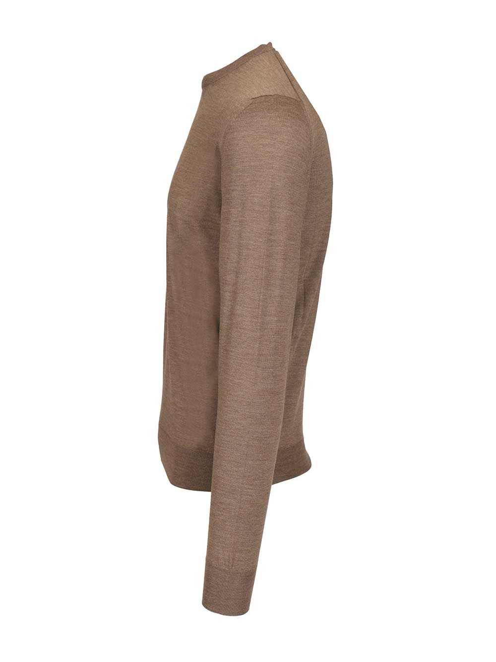Mauro Ottaviani Crew Neck Sweater Knitwear - Beige | 59c48e8a283847ee443f55f6e4f312797ae23923