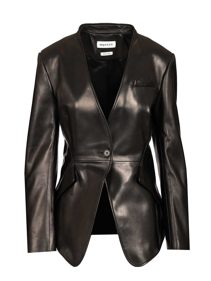 Mcqueen Tailored Leather Jacket Jackets - Black | 197fc07d843dd87d66c1b76f93392c7ef8437e0d
