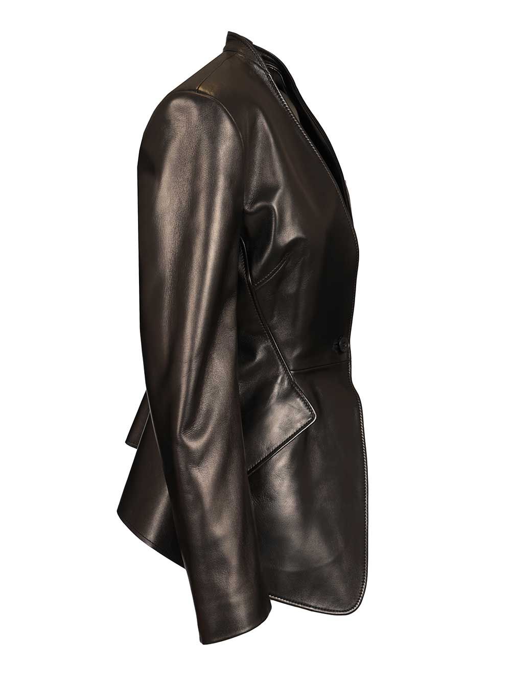 Mcqueen Tailored Leather Jacket Jackets - Black | 8c5519f6c1ff1b173054a8f4e8ab594fb0aa1b20