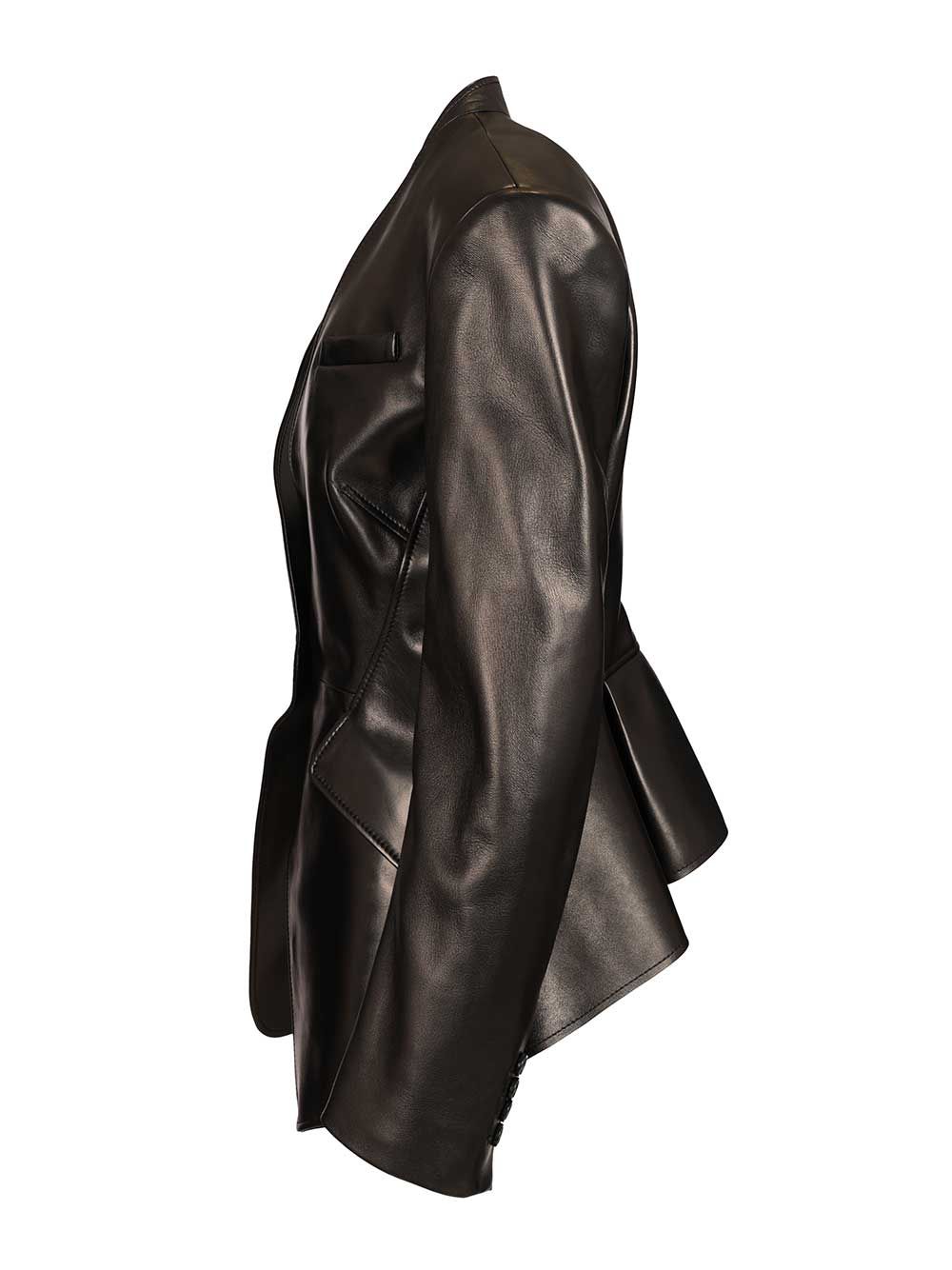 Mcqueen Tailored Leather Jacket Jackets - Black | 93b0f979520af2665739a481db3b2a6691388025