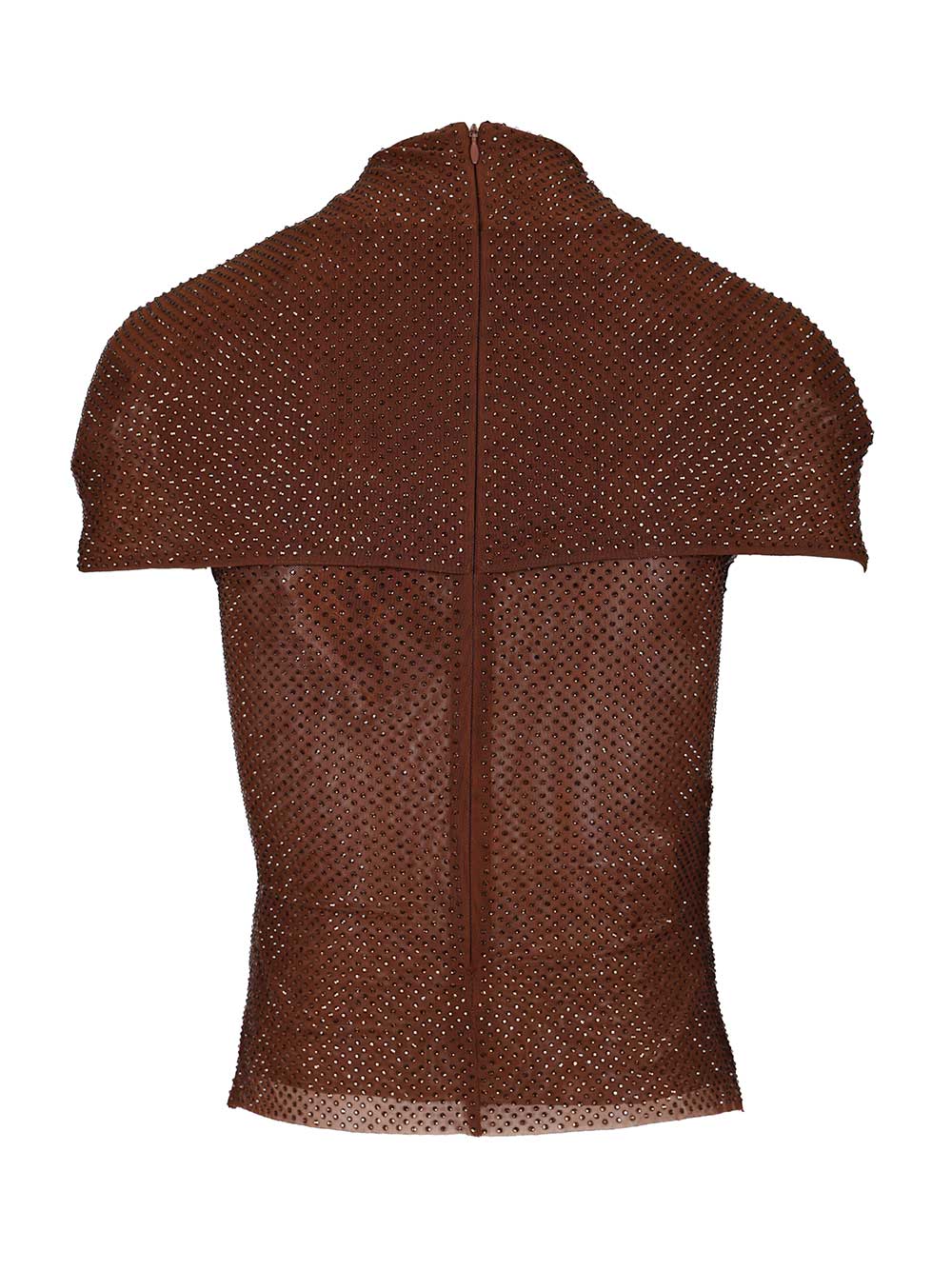 Self-Portrait Rhinestone Knit Top Tops - Brown | bd2c2b8b5c2787df3eb84f05d273361145f2685b
