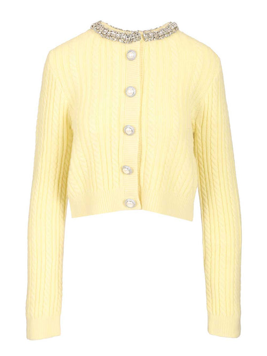 Alpaca Cardigan Knitwear Yellow
