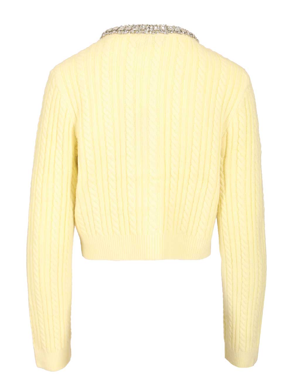 Self-Portrait Alpaca Cardigan Knitwear - Yellow | 34e93e341e2422b08e4b2a3ad454874dac0beba1