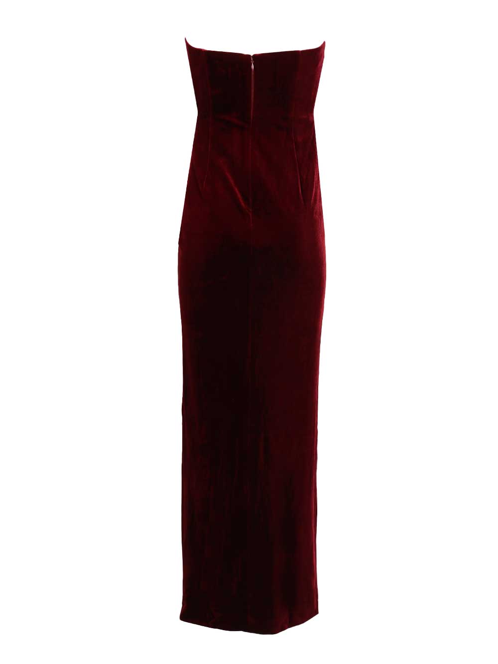Self-Portrait Bandeau Maxi Dress Dresses - Bordeaux | 92fba779d50cfee95d943a41f34faa781651a2a6