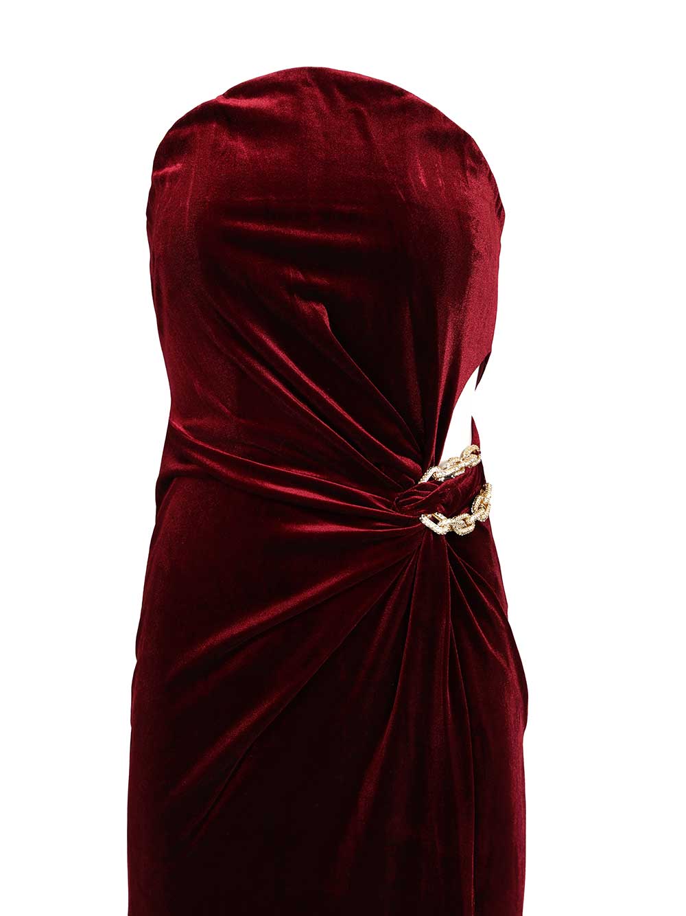 Self-Portrait Bandeau Maxi Dress Dresses - Bordeaux | 5b781fecf2343f598b3238b61cbad7c44e5056d9