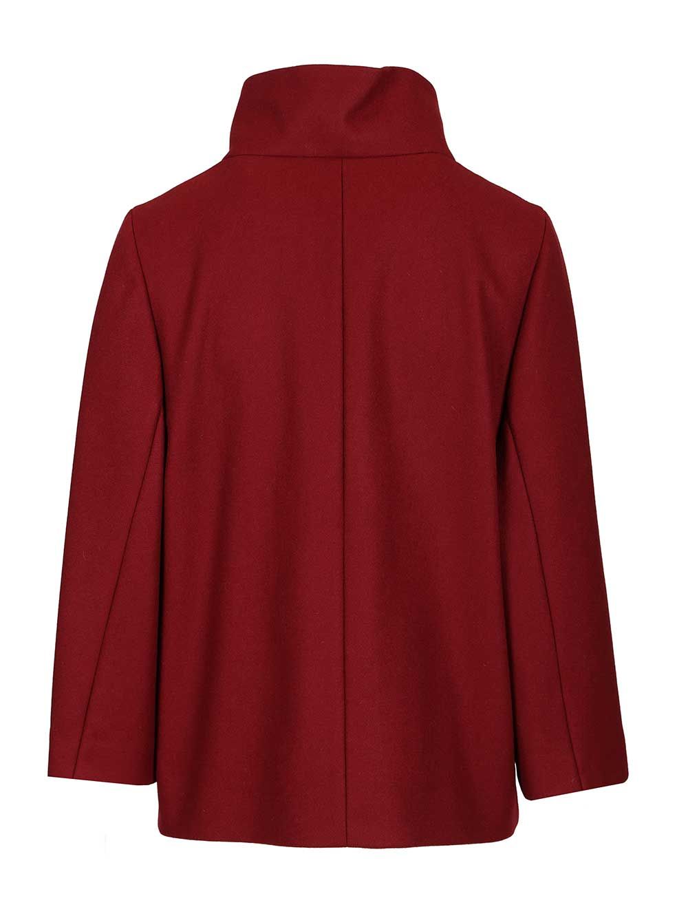 Fay Wool Cape Coats - Red | 57a97f1208234fa4a31391f14f0e8b317a287ec6