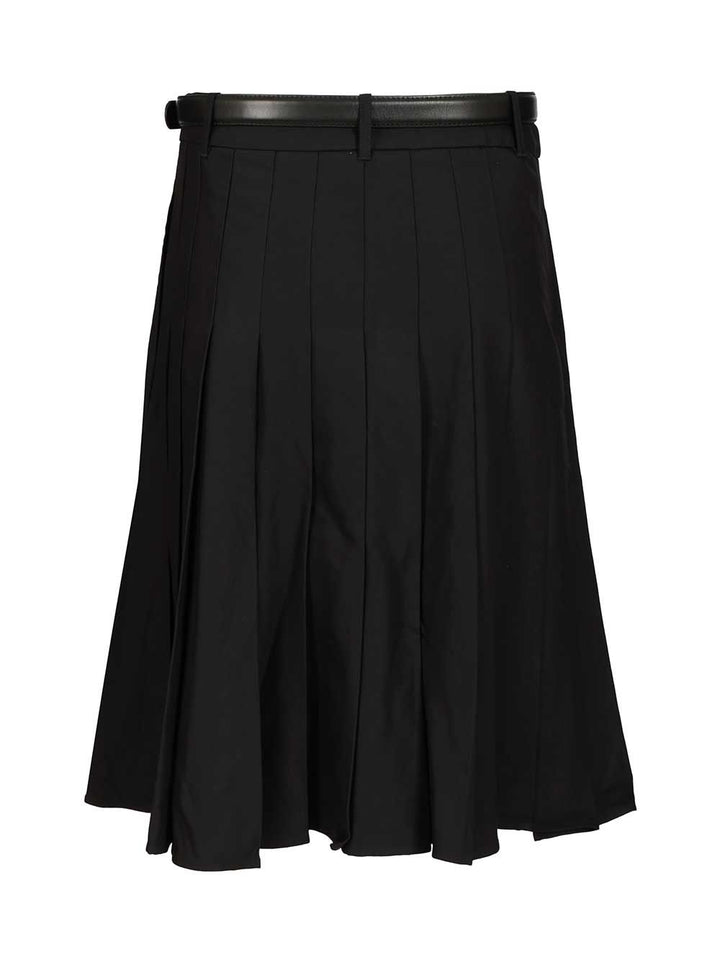 Self-Portrait Pleated Twill Midi Skirt Skirts - Black | b4291f999050067321d5449c5a627441eebcbaea