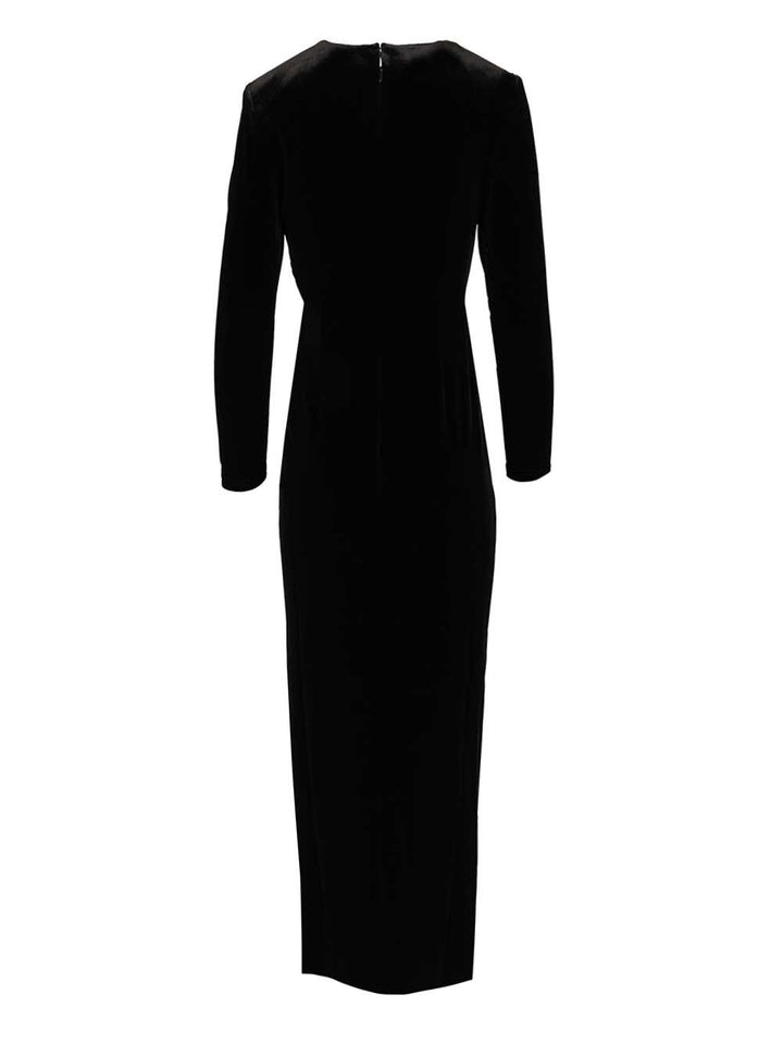 Self-Portrait Velvet Midi Dress Dresses - Black | c71b31bbd47585c596ed9a77db7f8fbecb921f97