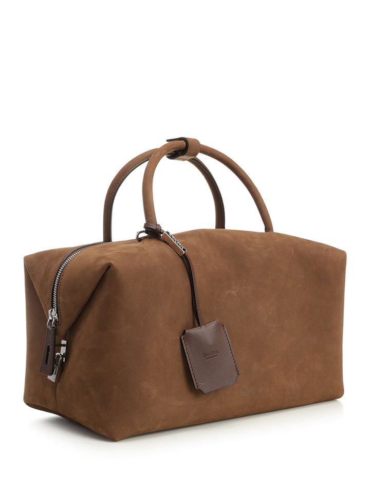 Max Mara Large Nubuck Leather Satchel Bag Handbags - Brown | 6a2200e0e3614b15fe03cd7f165c9eaec42143f5