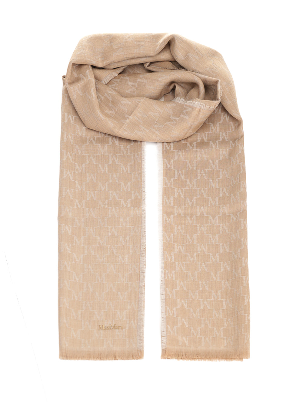 Max Mara Monogram Wool Stole Scarves And Foulards - Beige | a5e6475cd607286878208cbe9fab23d8b6685859