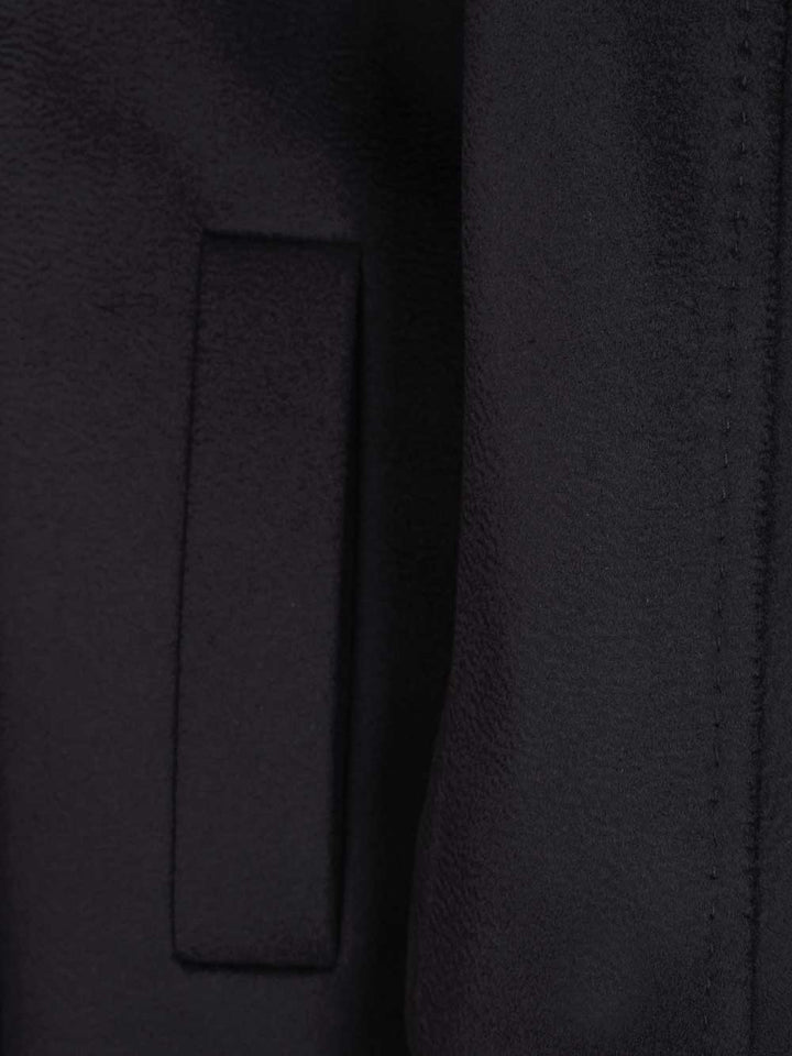 Max Mara Studio Double-Breasted Coat Coats - Blue | a95bc45b0d0cc1ef74e71d07f60b70ecab346cda