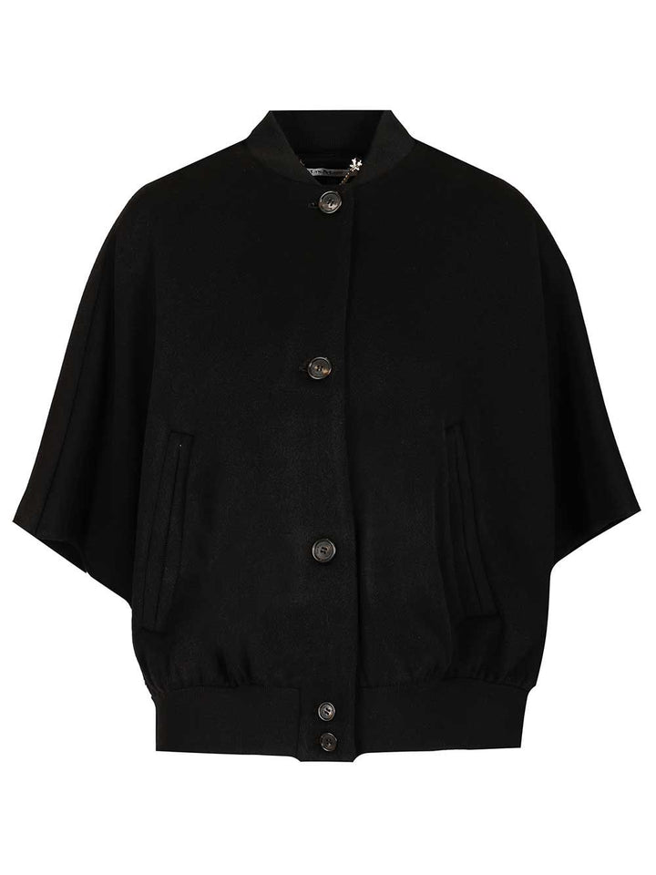 Max Mara Lightweight Cashmere Cape Scarves And Foulards - Black | f57e410419553f8df2302fc6196e2061f6f284db