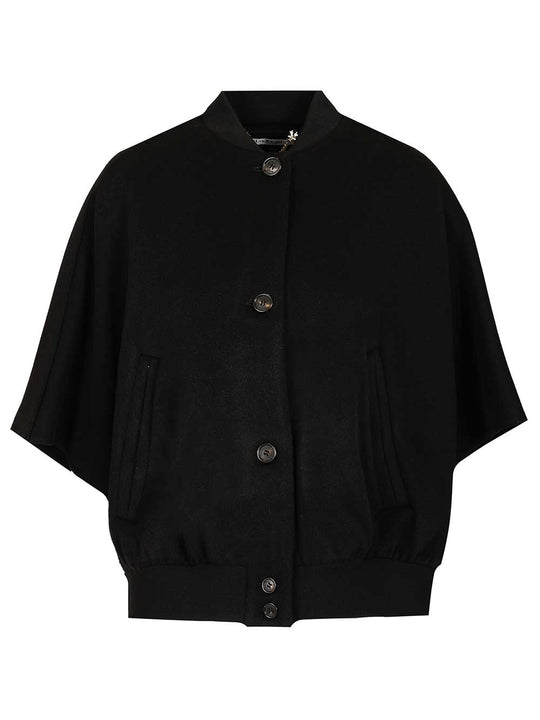 Lightweight Cashmere Cape Jackets Black