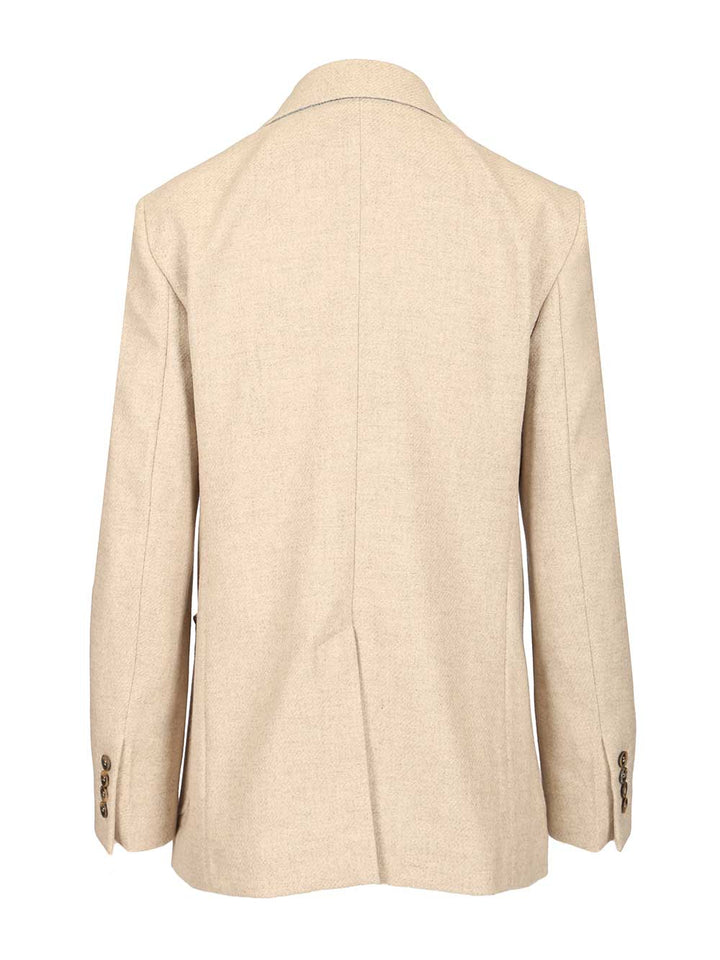 Max Mara Single-Breasted Blazer Jackets - Beige | dbbfb717bf00e43a81ab98fec55e667de8b80d6a