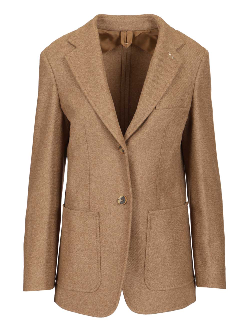 Max Mara Single-Breasted Blazer Jackets - Brown | 21924332bfa72fceabbf1f51f49ba5bc70228cdb