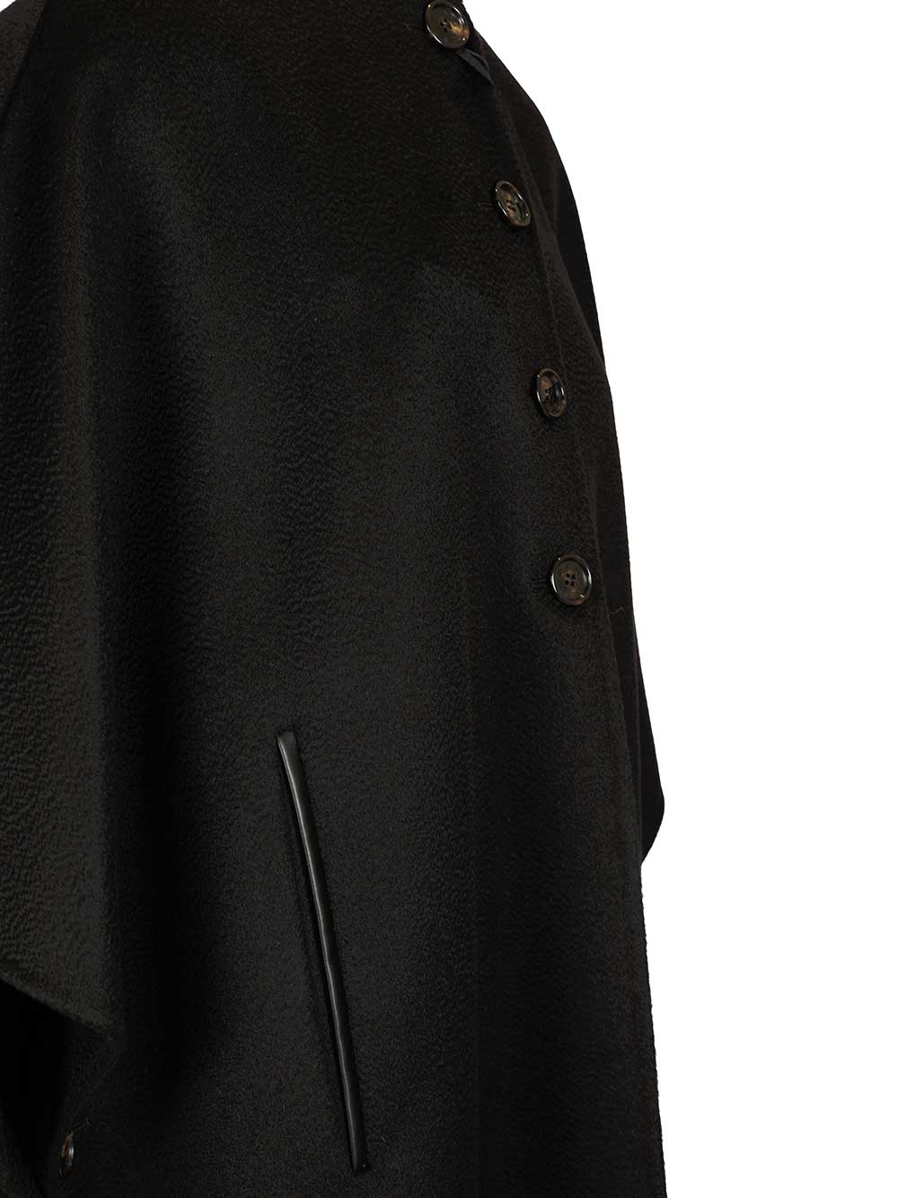 Max Mara Long Cape Jackets - Black | abd7a62cfc55498dfe2e401fe415bace1d6915b2