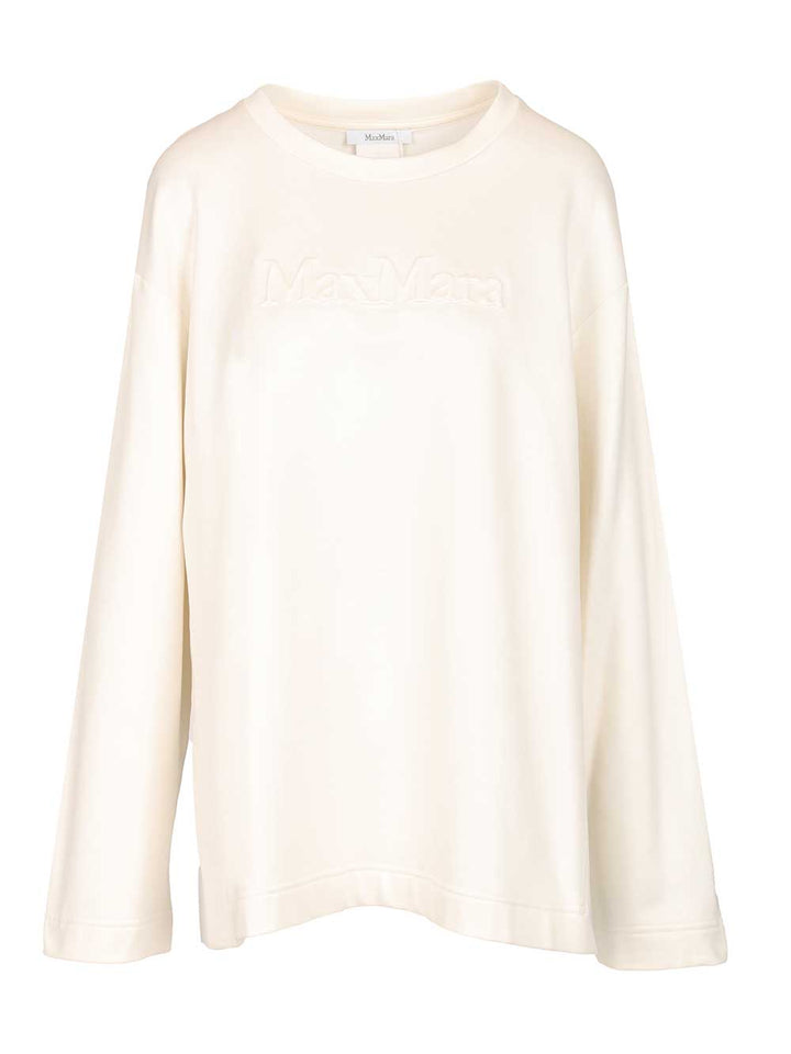 Max Mara Cotton Silk Sweatshirt Sweatshirts - White | e6774169aa0bd2eba2538f5a2d30e7d73303cdd0
