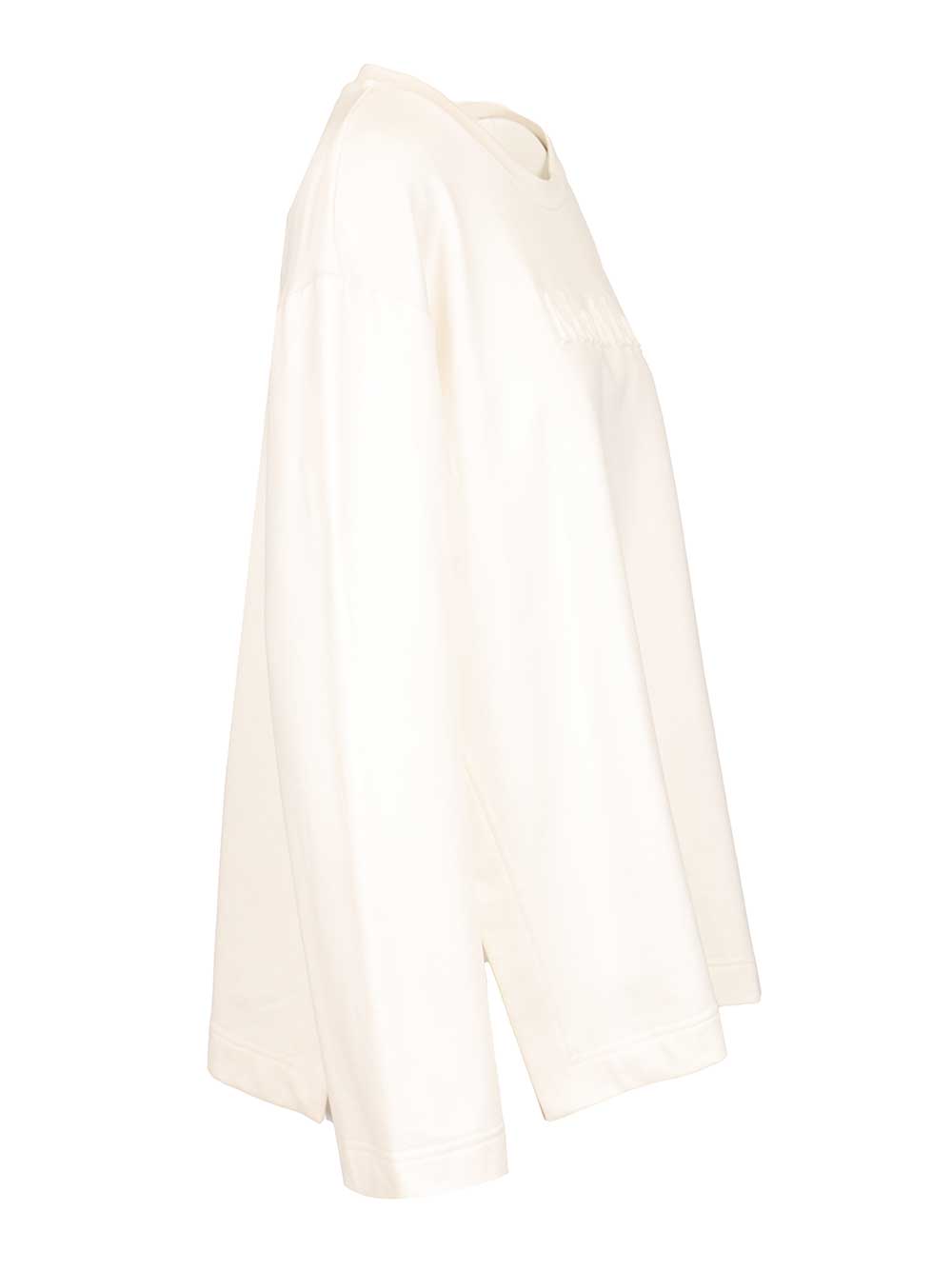 Max Mara Cotton Silk Sweatshirt Sweatshirts - White | fba7790ab96900e00926c8e1ac9ca6ebcb183172