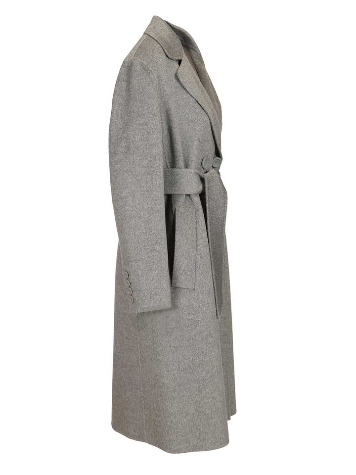 Max Mara Studio Double-Breasted Cashmere And Wool Coat Coats - Grey | d54dfbe451bbf4870774f8ddb194e9943ec426ac