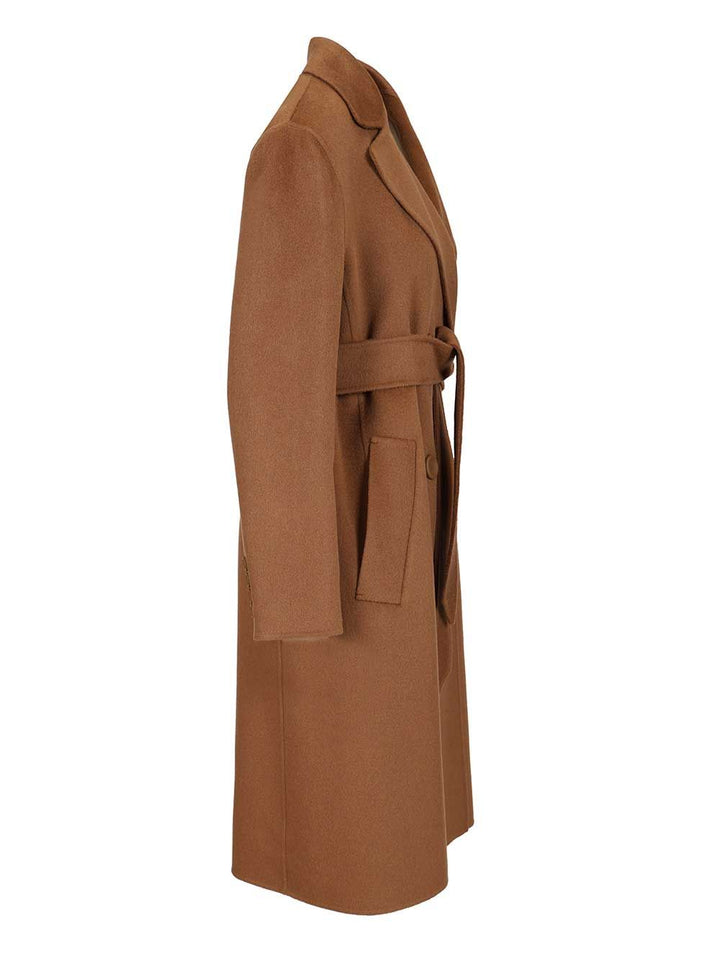 Max Mara Studio Double-Breasted Cashmere And Wool Coat Coats - Brown | aea619d7295d86fe1ee28f1bebc29dc4481e5dc5