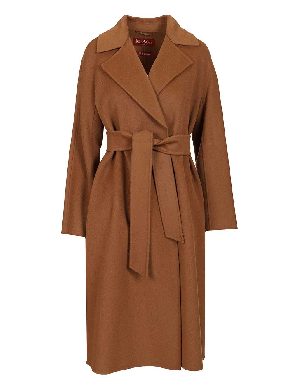 Max Mara Studio Wool, Cashmere And Silk Coat Coats - Brown | 0339fc7cf2e1c6c1cf405467630a3c634a5c4fcc