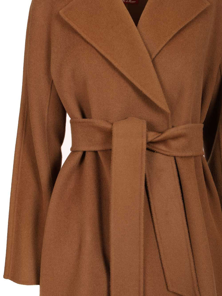 Max Mara Studio Wool, Cashmere And Silk Coat Coats - Brown | 3d7beaac949e0b34020c7870597e45ea4ab9ea63