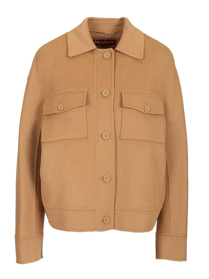 Max Mara Studio Boxy Jacket Jackets - Beige | 49a6150a1e1c0ac3c377dea7f5833f4d3bd86a64