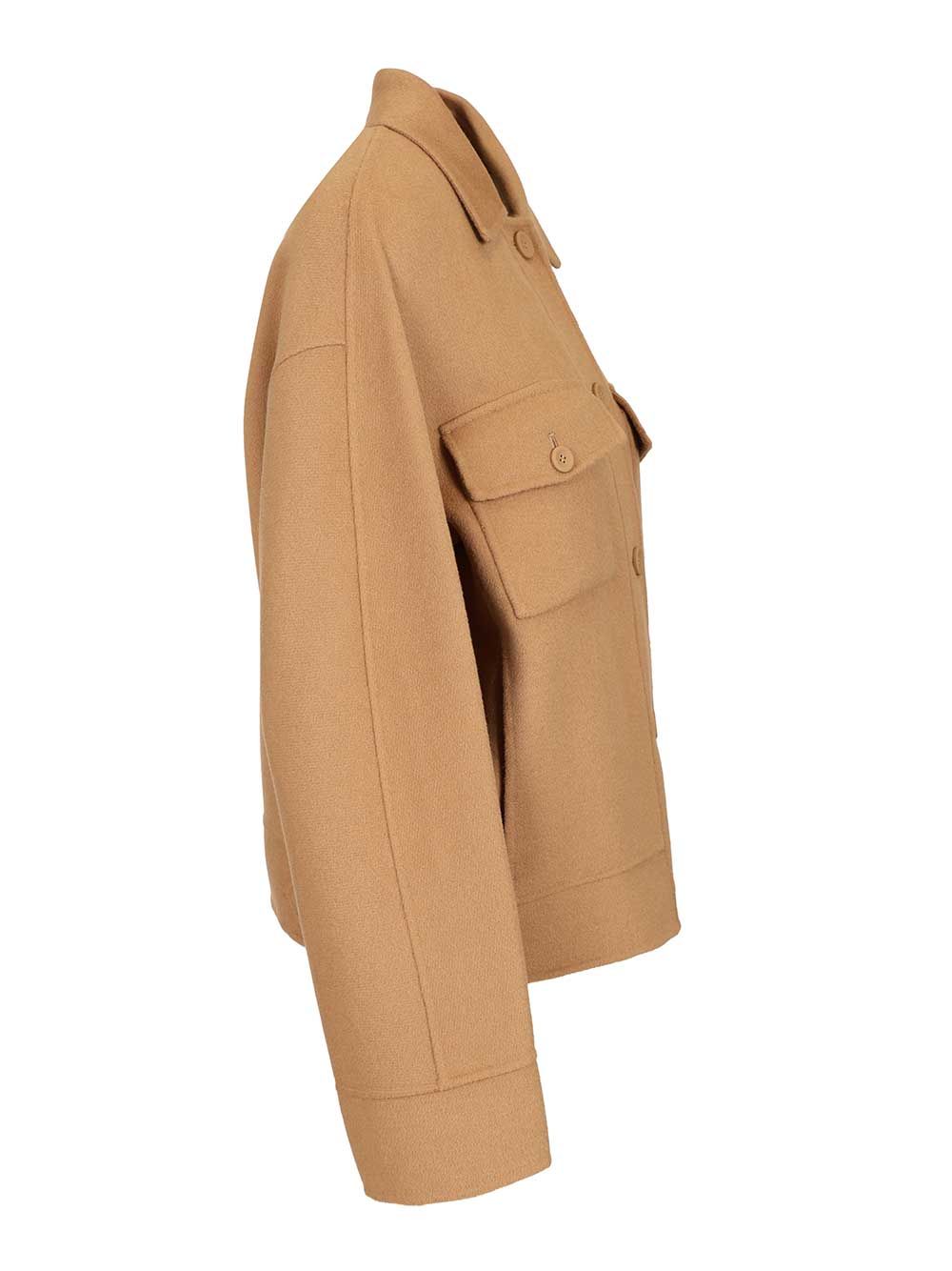 Max Mara Studio Boxy Jacket Jackets - Beige | 8c20d70e85167de8c16b6329de049f0ec2df9a07