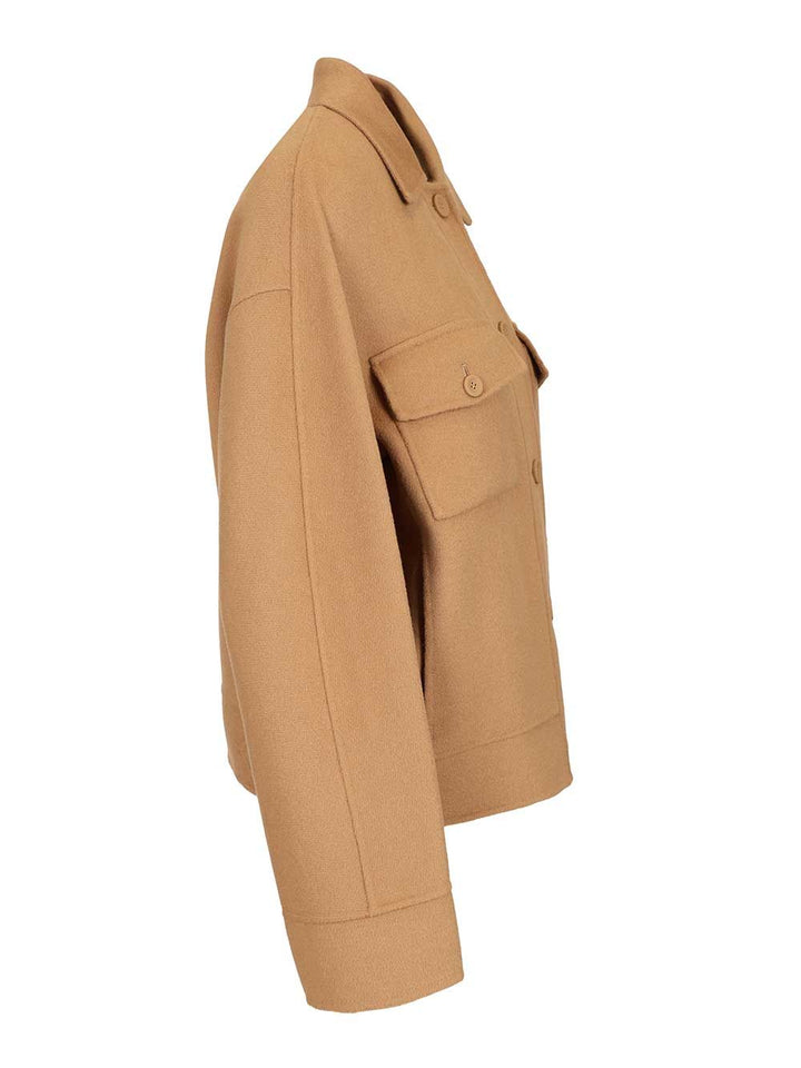 Max Mara Studio Boxy Jacket Jackets - Beige | 8c20d70e85167de8c16b6329de049f0ec2df9a07