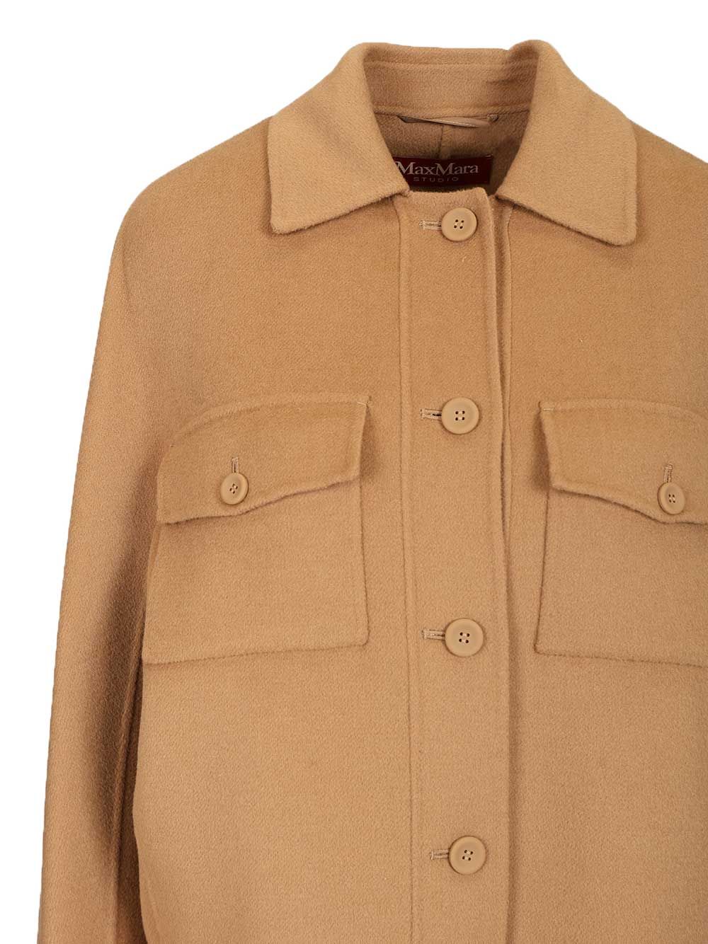 Max Mara Studio Boxy Jacket Jackets - Beige | ba387b4c1e7ccd195d9b7db2ce0270bd8b0b9e53