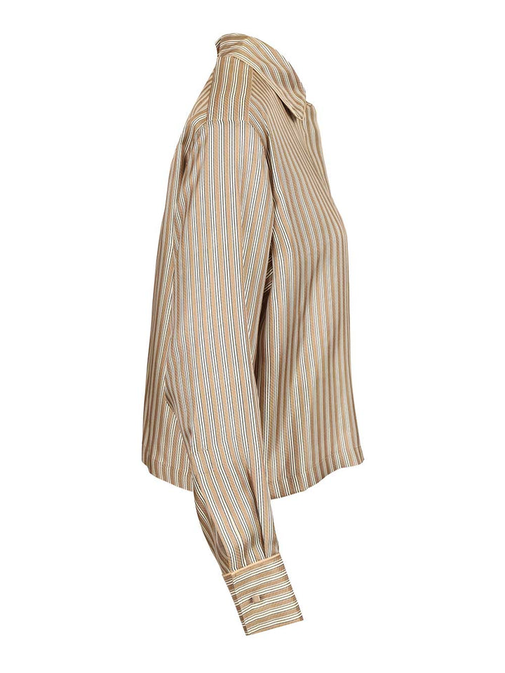 Max Mara Silk Crop Shirt Shirts - Multicolor | 6c51999a7afb52a3ccca6a847f14e93e84101df5