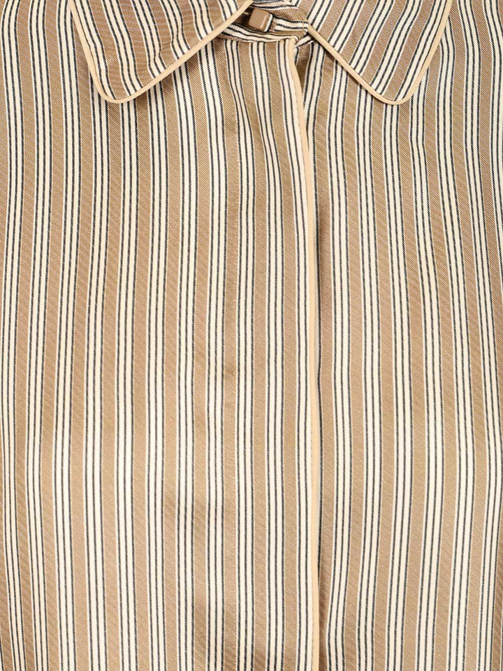 Max Mara Silk Crop Shirt Shirts - Multicolor | 7ee4659a30c153b9e72b44275c869a392d2ceb7e