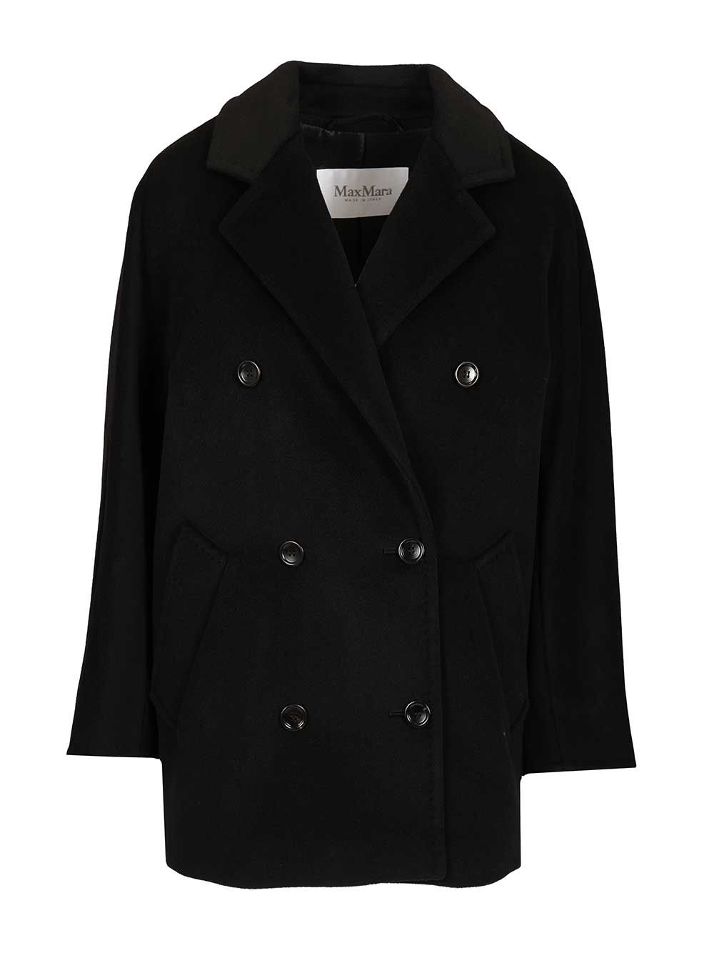 Max Mara Wool And Cashmere Beaver Coat Coats - Black | 267b6ba6802a8ea53bb74bf75314585c1b1982b8