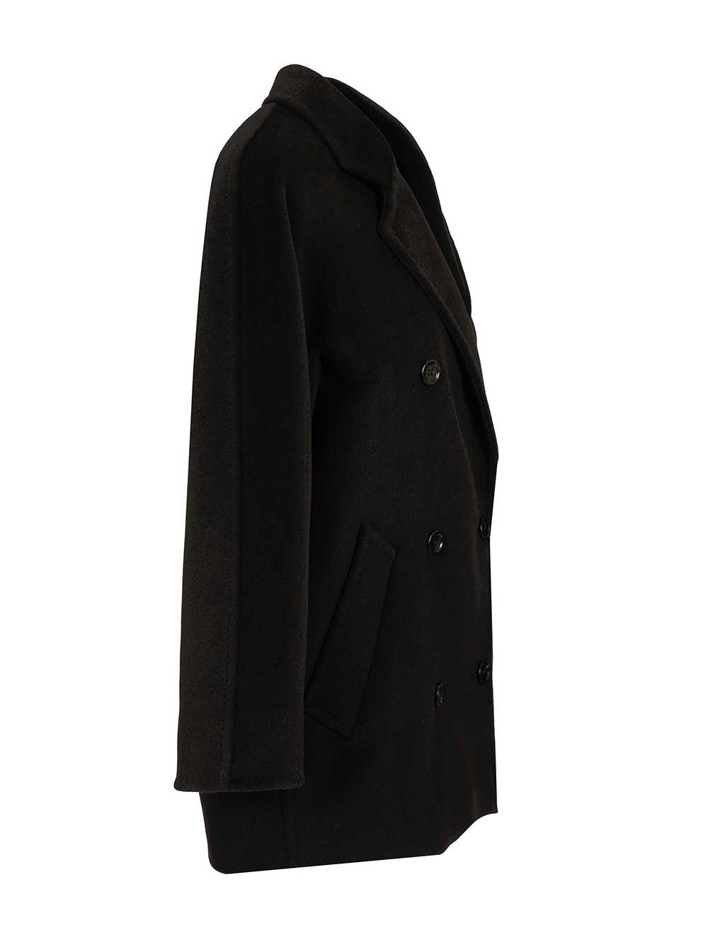 Max Mara Wool And Cashmere Beaver Coat Coats - Black | faae53e5947288d44f5da2aeb2d469e4182378f3