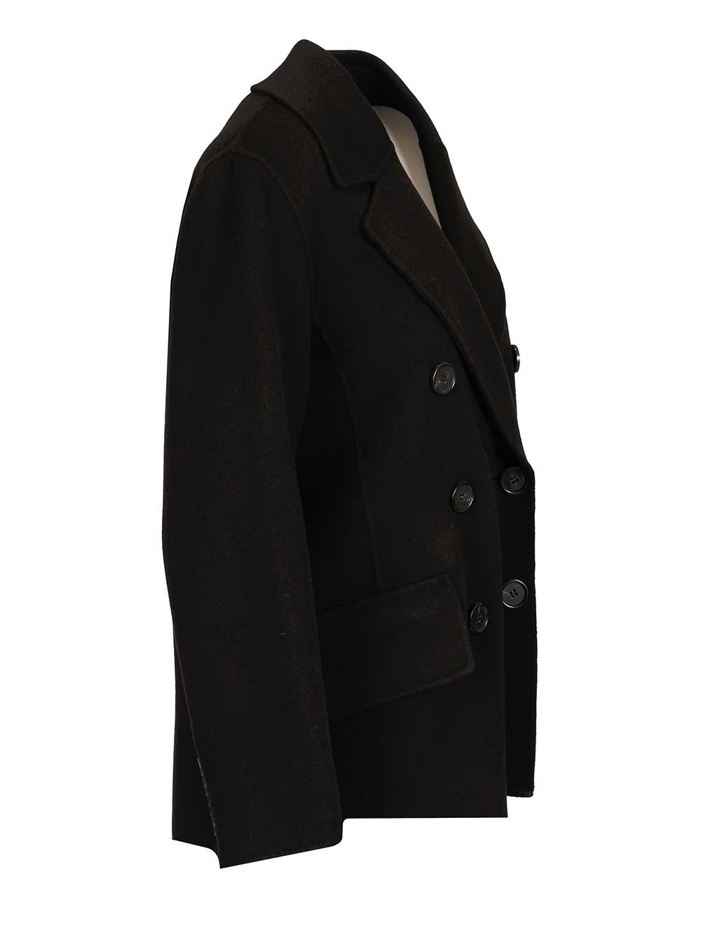 'S Max Mara Double-Breasted Wool Jacket Jackets - Black | 8f4a0c0096cd8a0e4868f02cc7ecc87289e3b955