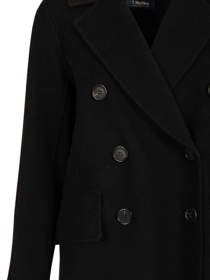 'S Max Mara Double-Breasted Wool Jacket Jackets - Black | 6fb8f62da5fd52240c35ce7b604511776b988be3